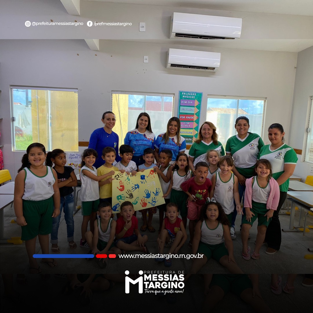 PREFEITURA REALIZA AÇÃO DO ABRIL AZUUL NA CRECHE MUNICIPAL MARIA CÂNDIDA DA CONCEIÇÃO